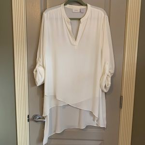 Chico’s Chiffon Blouse with Angled Hem
